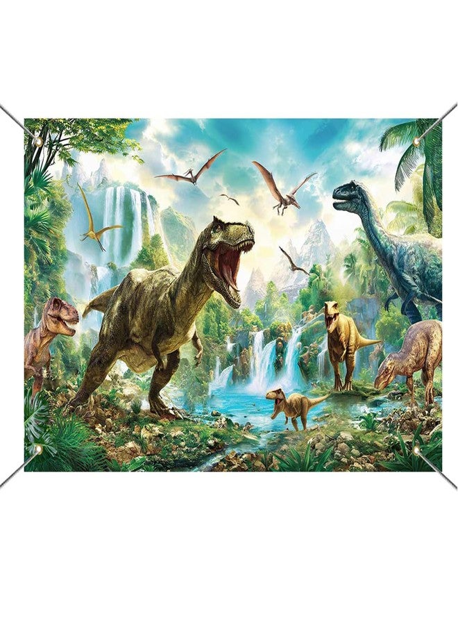 موكسيكا خلفية ديناصور من موتشيكا، لافتة عيد ميلاد سعيد، زينة لحفلات الأولاد والأطفال، ديكورات خلفية صور عيد ميلاد مستوحاة من حديقة الديناصورات، 70.8 × 43.3 بوصة - Image 5